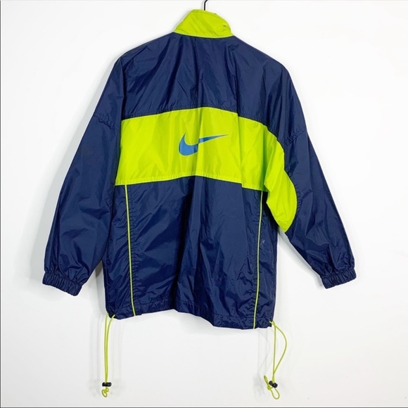 Nike Blue Green Logo Zip Up Windbreaker Jacket XL - Picture 5 of 6